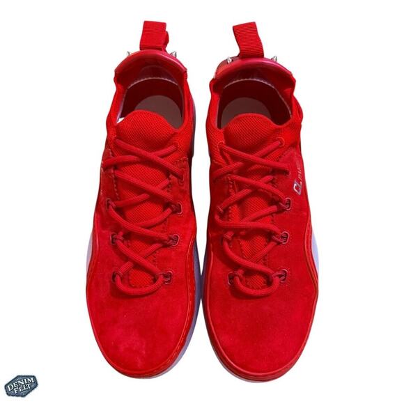 Christian Louboutin Arpoador Sneakers Red‎ Men’s 10.5 Mesh Suede $1295 MSRP NEW main image 13